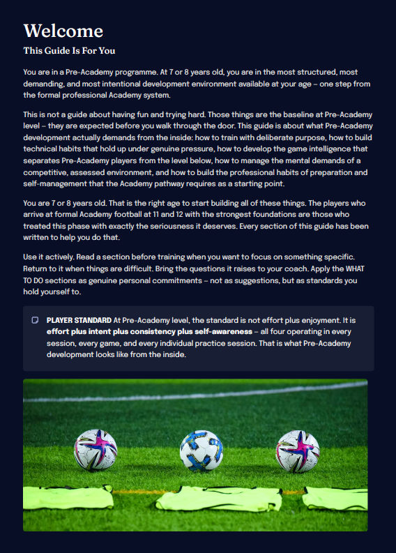 U7–U8 Pre-Academy Football Development Framework (Players)