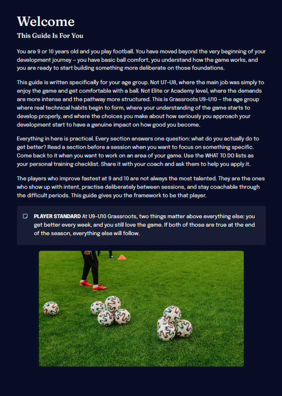 U9–U10 Grassroots Football Development Framework (Players)