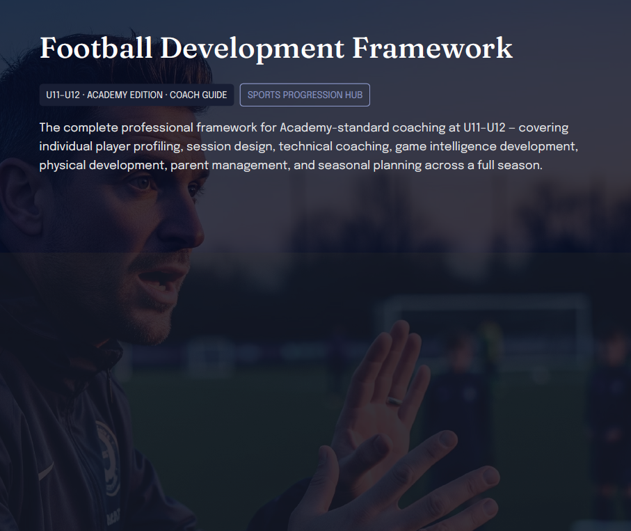 U11–U12 Academy Football Development Framework (Coaches)