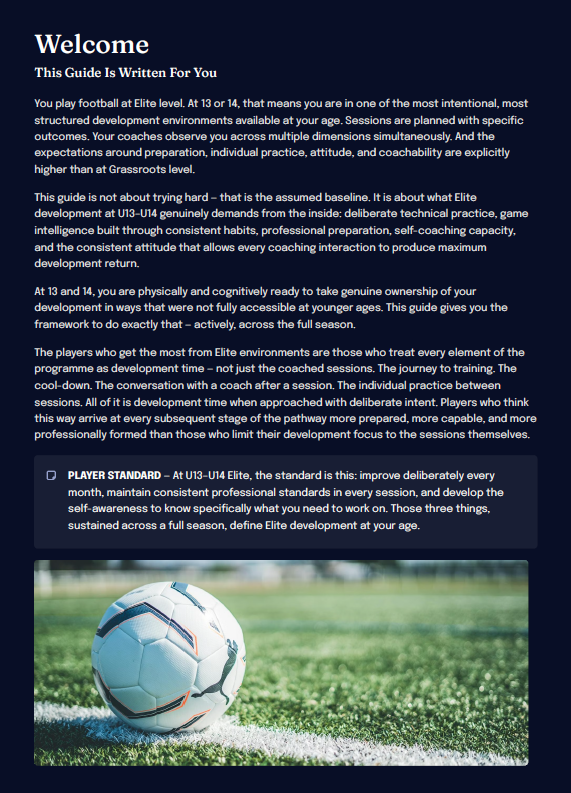 U13–U14 Elite Football Development Framework (Players)