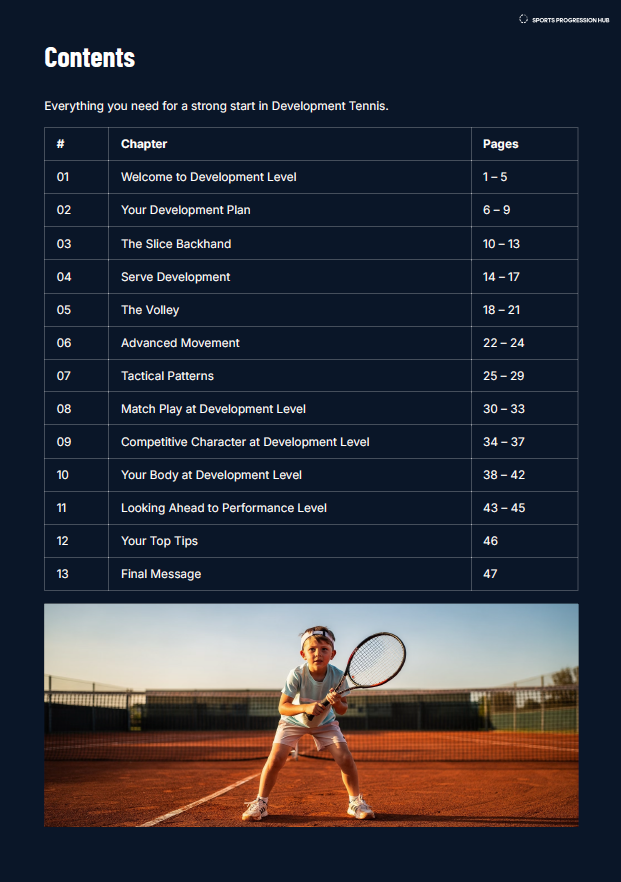 U7-U8 Tennis Development Player Guide