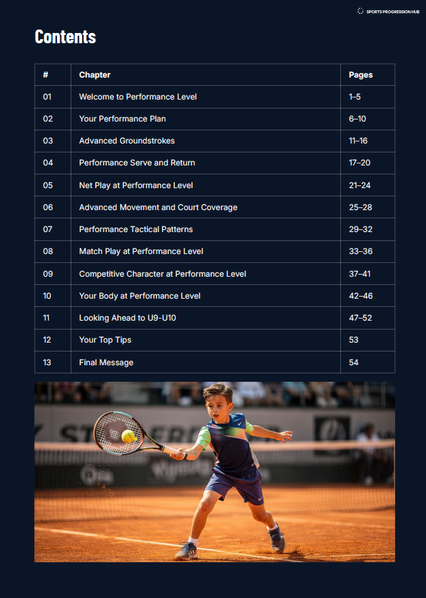U7-U8 Tennis Performance Player Guide