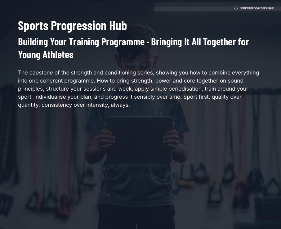 Building Your Training Programme
