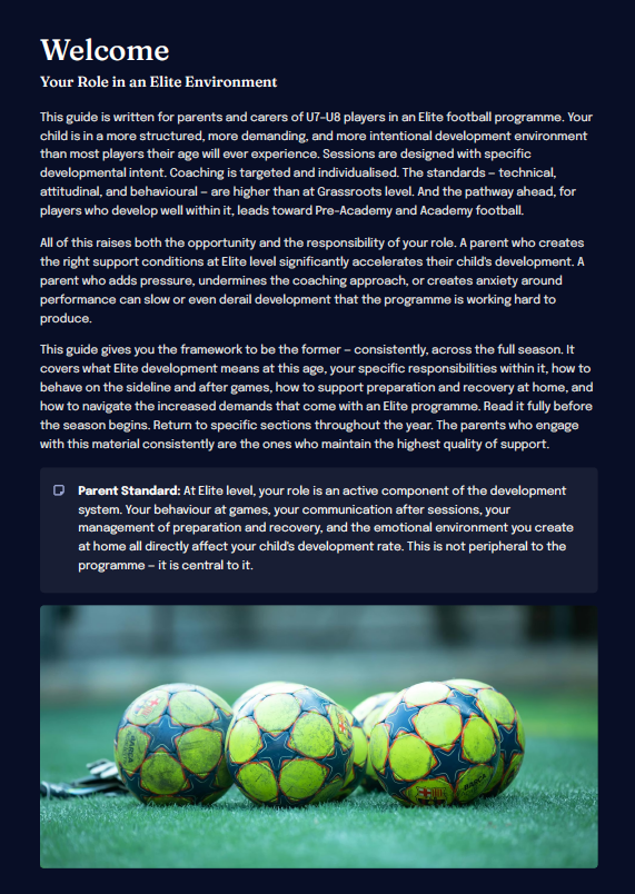 U7–U8 Elite Football Development Framework (Parents)