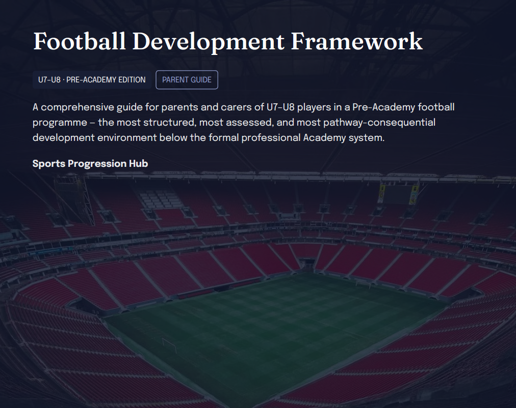 U7–U8 Pre-Academy Football Development Framework (Parents)