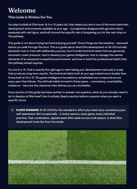 U9–U10 Elite Football Development Framework (Players)