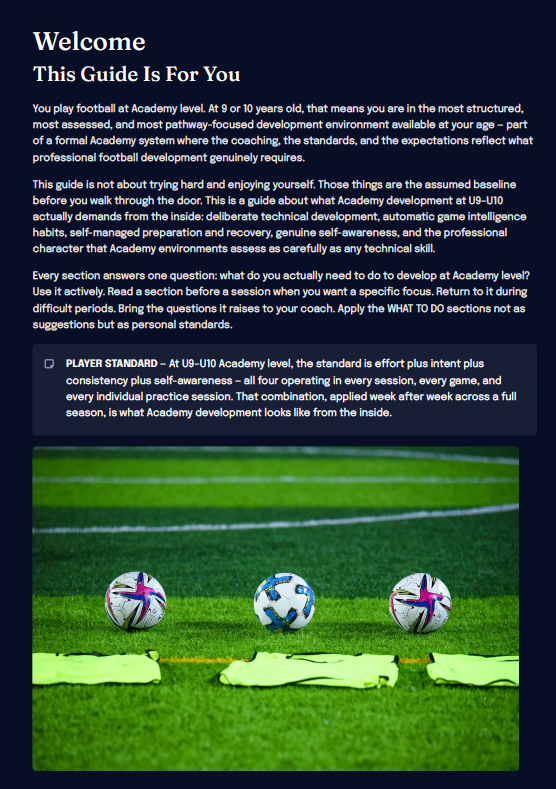 U9–U10 Academy Football Development Framework (Players)