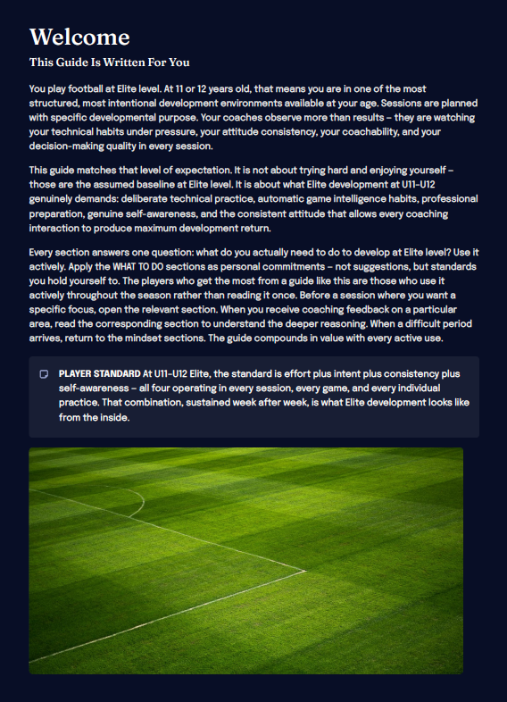 U11–U12 Elite Football Development Framework (Players)