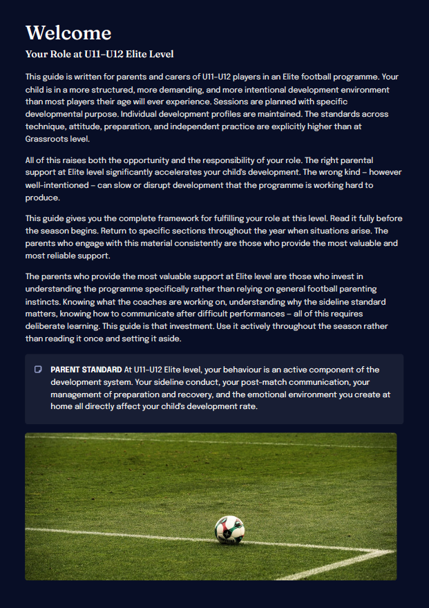 U11–U12 Elite Football Development Framework (Parents)