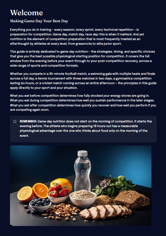 Game Day Nutrition