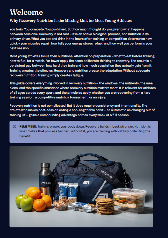 Nutrition for Recovery