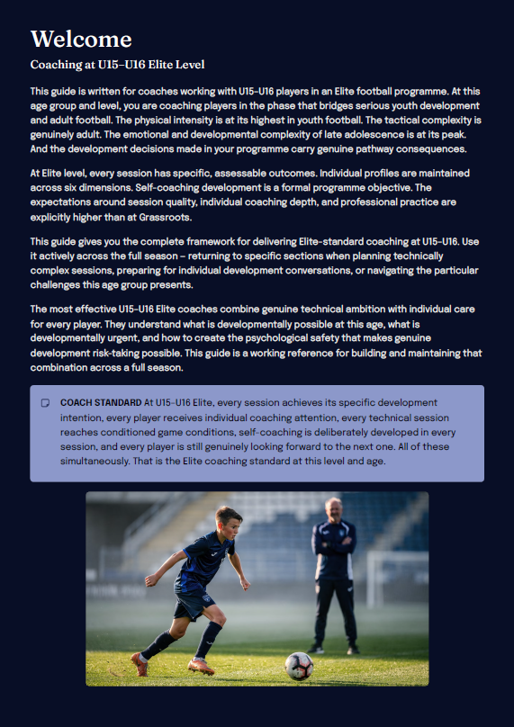 U15–U16 Elite Football Development Framework (Coaches)