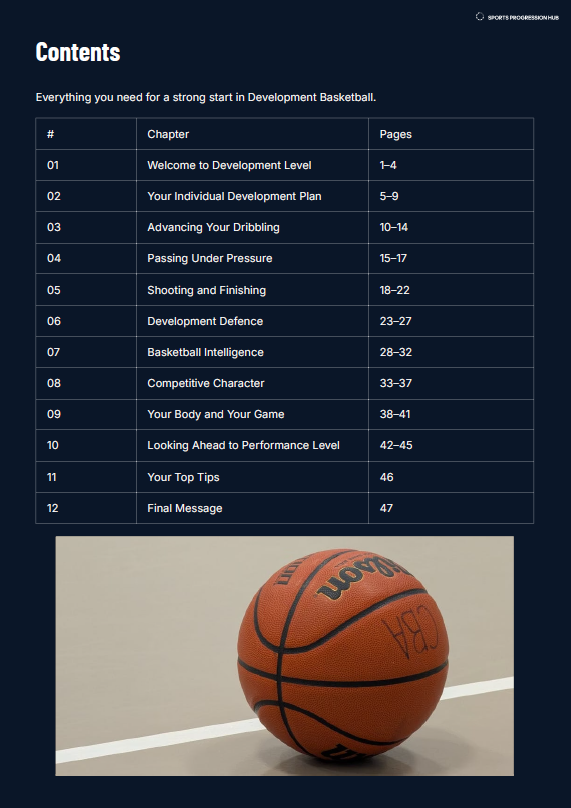 U7–U8 Basketball Development Player Guide