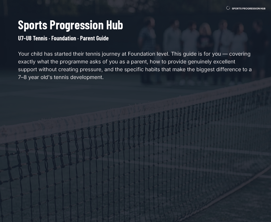 U7-U8 Tennis Foundation Parent Guide
