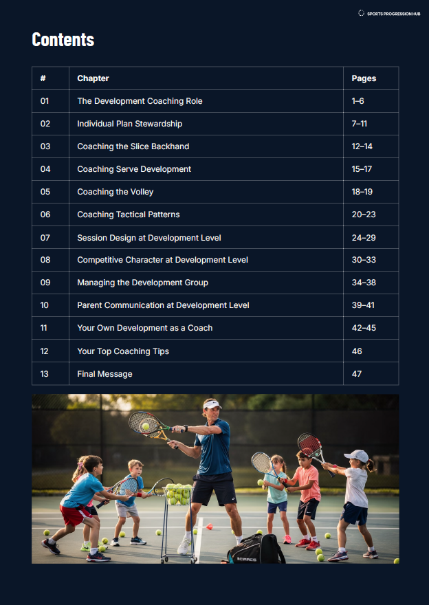 U7-U8 Tennis Development Coach Guide