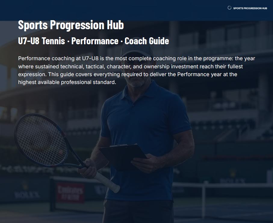 U7-U8 Tennis Performance Coach Guide