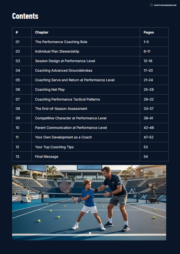 U7-U8 Tennis Performance Coach Guide