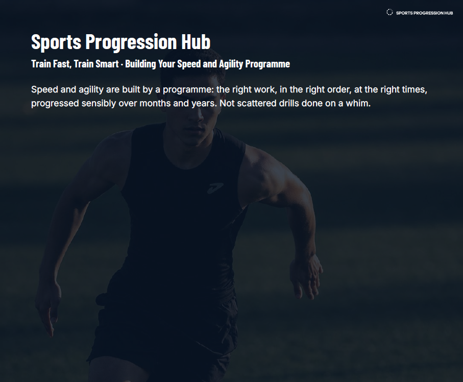Building Your Speed and Agility Programme
